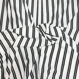 Pound A Metre 3 Metres 3 Metre Luxurious Soft Ribbed Jersey - 55"- (White & Black)