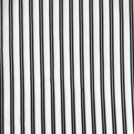Pound A Metre 3 Metres 3 Metre Luxurious Soft Ribbed Jersey - 55"- (White & Black)