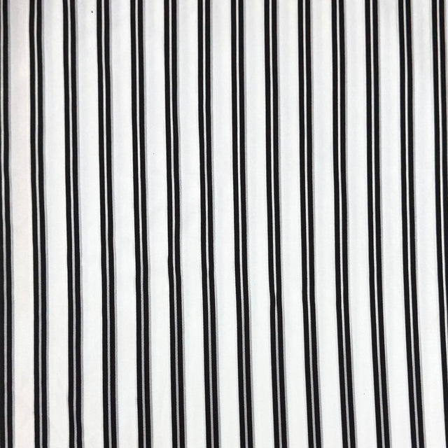 Pound A Metre 3 Metres 3 Metre Luxurious Soft Ribbed Jersey - 55"- (White & Black)