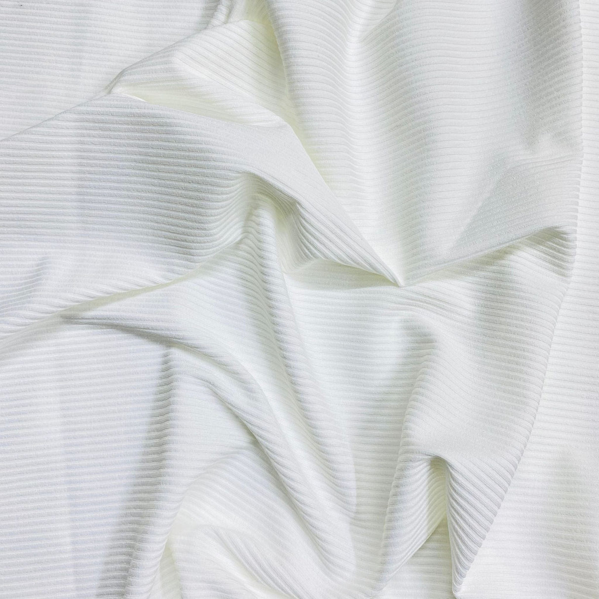 Pound A Metre 3 Metres 3 Metre Luxurious Soft Ribbed Jersey - 55"- (White) (EOL)
