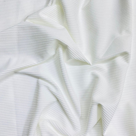 Pound A Metre 3 Metres 3 Metre Luxurious Soft Ribbed Jersey - 55"- (White) (EOL)