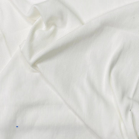 Pound A Metre 3 Metres 3 Metre Luxurious Soft Ribbed Jersey - 55"- (White) (EOL)