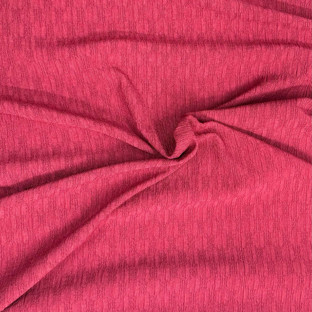Pound A Metre 3 Metre Luxurious Soft Textured Crepe Jersey - 60"-  (Maroon)