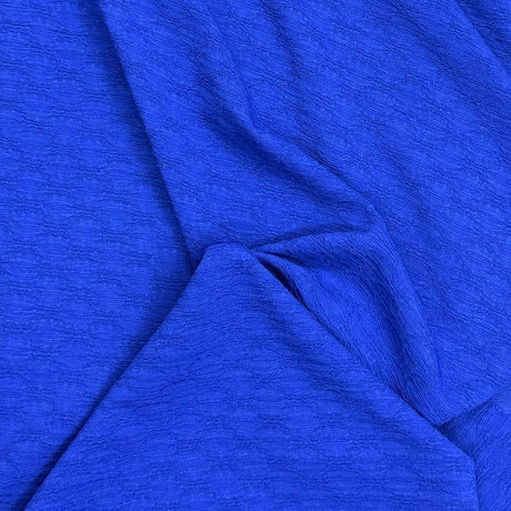 Pound A Metre 3 Metre Luxurious Soft Textured Crepe Jersey - 60"-  (Royal)