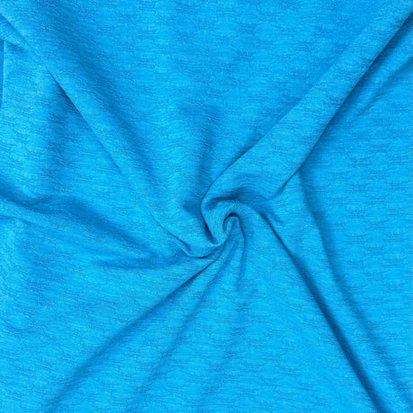 Pound A Metre 3 Metre Luxurious Soft Textured Crepe Jersey - 60"-  (Turquoise Blue)
