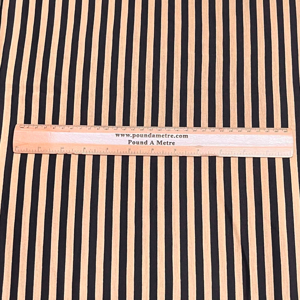 Pound A Metre 3 Metre Luxurious Soft Viscose Jersey - 55"- (Black & Brown)
