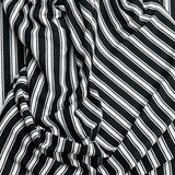 Pound A Metre 3 Metre Luxurious Soft Viscose Jersey - 55"- (Black & Ivory)