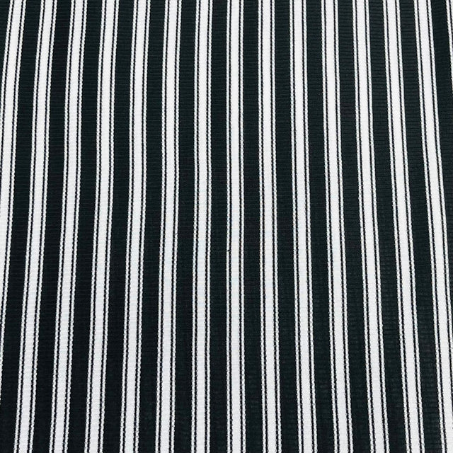 Pound A Metre 3 Metre Luxurious Soft Viscose Jersey - 55"- (Black & Ivory)