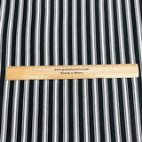 Pound A Metre 3 Metre Luxurious Soft Viscose Jersey - 55"- (Black & Ivory)