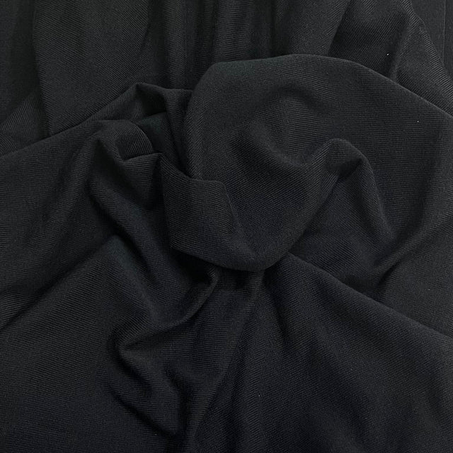 Pound A Metre 3 Metre Luxurious Soft Viscose Jersey - 55"- (Black)