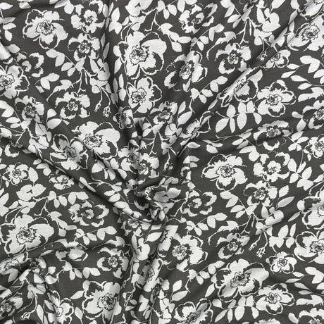 Pound A Metre 3 Metres 3 Metre Luxurious Soft Viscose Jersey - 55"-  (Black Rose)