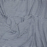 Pound A Metre 3 Metres 3 Metre Luxurious Soft Viscose Jersey - 55"- (Black Stripes)