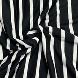 Pound A Metre 3 Metre Luxurious Soft Viscose Jersey - 55"- (Black & Vanilla)
