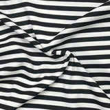 Pound A Metre 3 Metre Luxurious Soft Viscose Jersey - 55"- (Black & White) (Multi Buy)