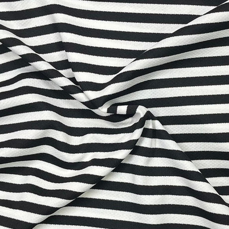 Pound A Metre 3 Metre Luxurious Soft Viscose Jersey - 55"- (Black & White) (Multi Buy)