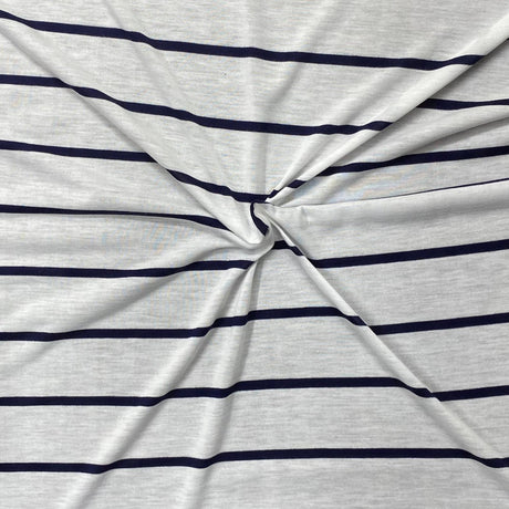 Pound A Metre 3 Metres 3 Metre Luxurious Soft Viscose Jersey - 55"-  (Black & White)