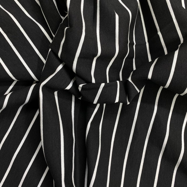 Pound A Metre 3 Metres 3 Metre Luxurious Soft Viscose Jersey - 55"-  (Black & White)