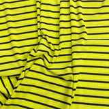 Pound A Metre 3 Metres 3 Metre Luxurious Soft Viscose Jersey - 55"-  (Black & Yellow)