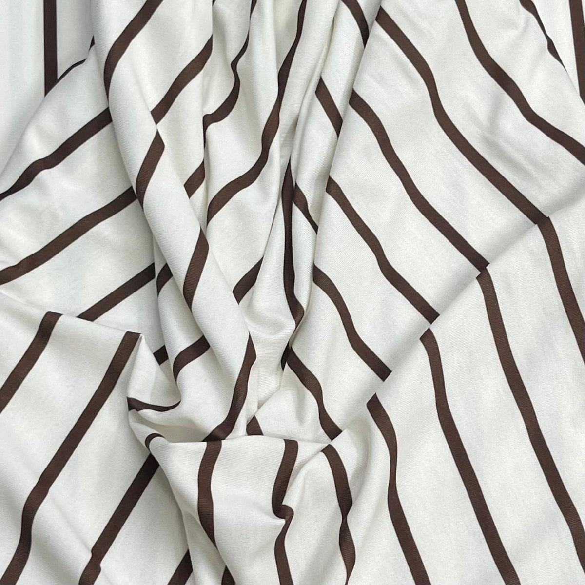 Pound A Metre 3 Metre Luxurious Soft Viscose Jersey - 55"- (Brown & Ivory)