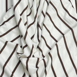 Pound A Metre 3 Metre Luxurious Soft Viscose Jersey - 55"- (Brown & Ivory)