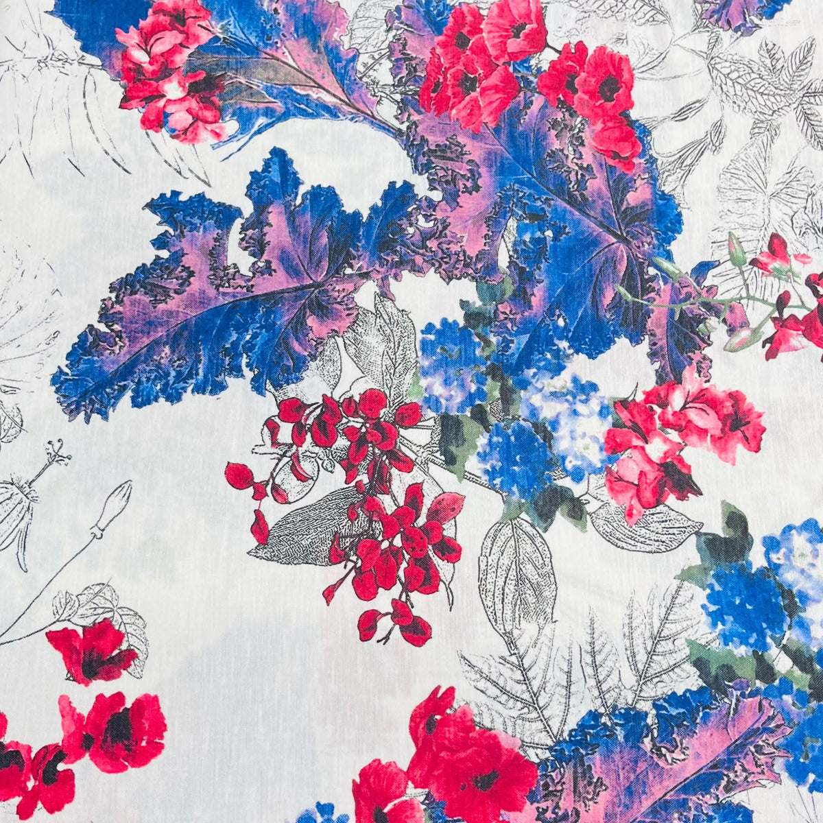 Pound A Metre 3 Metre Luxurious Soft Viscose Jersey - 55"- (Garden)