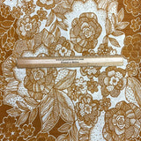 Pound A Metre 3 Metre Luxurious Soft Viscose Jersey - 55"- (Gold Flower)