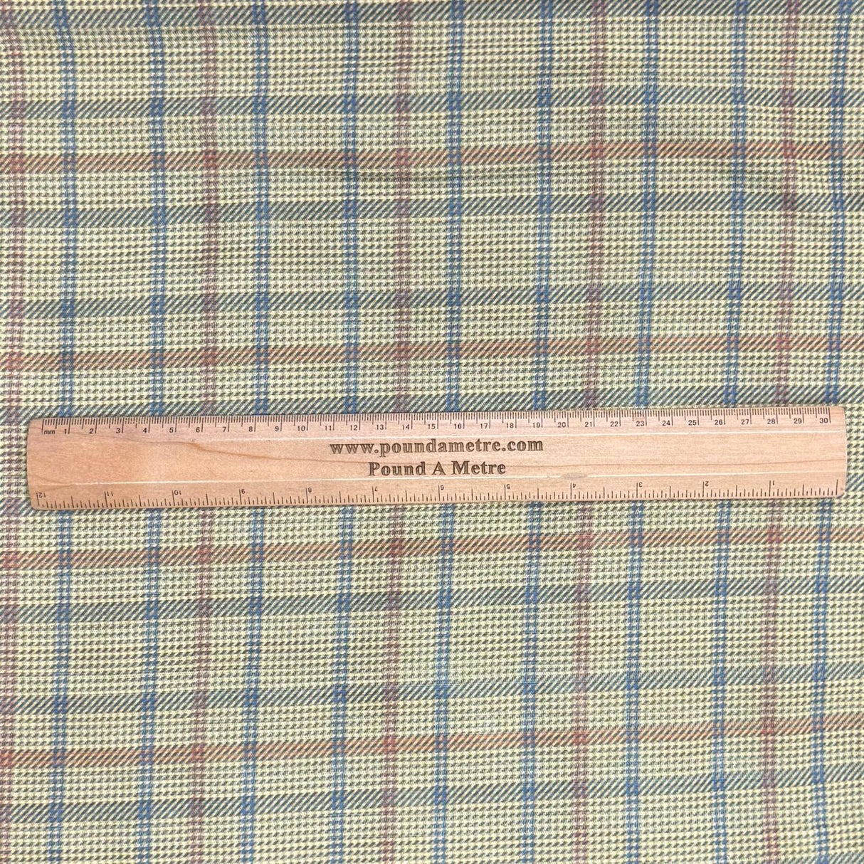 Pound A Metre 3 Metres 3 Metre Luxurious Soft Viscose Jersey - 55"-  (Green Checks)