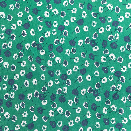 Pound A Metre 3 Metre Luxurious Soft Viscose Jersey - 55"- (Green Floral)