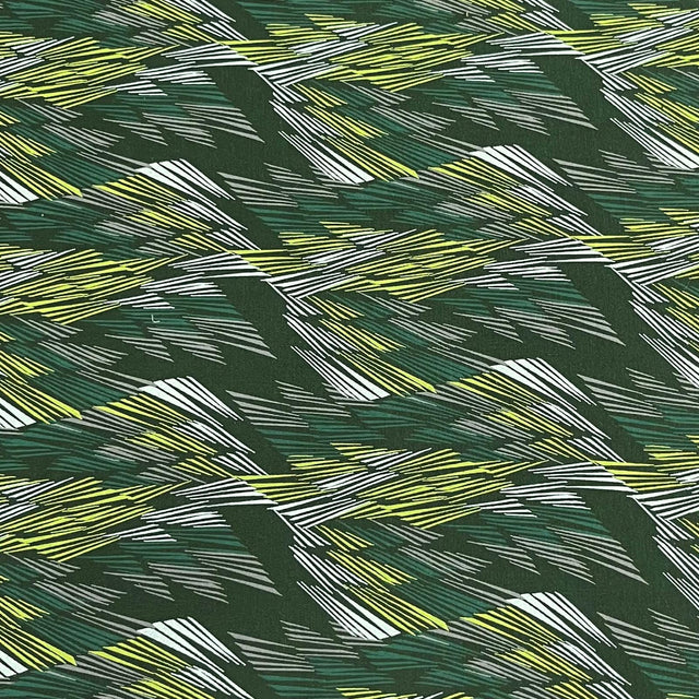 Pound A Metre 3 Metres 3 Metre Luxurious Soft Viscose Jersey - 55"- (Green Waves)