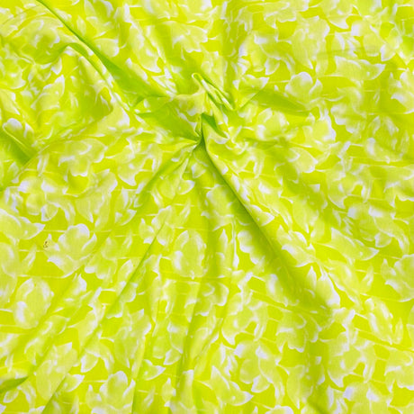 Pound A Metre 3 Metres 3 Metre Luxurious Soft Viscose Jersey - 55"-  (Green & White)