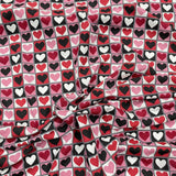 Pound A Metre 3 Metre Luxurious Soft Viscose Jersey - 55"-  (Heart)
