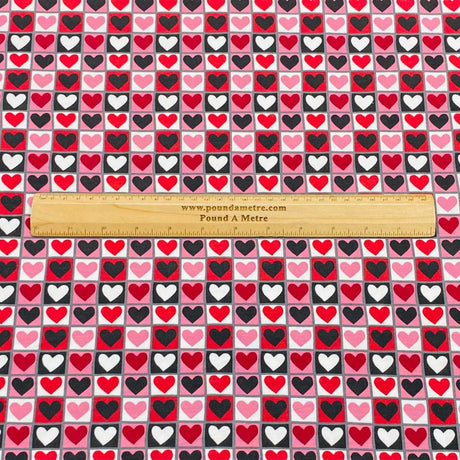 Pound A Metre 3 Metre Luxurious Soft Viscose Jersey - 55"-  (Heart)