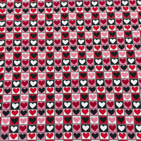 Pound A Metre 3 Metre Luxurious Soft Viscose Jersey - 55"-  (Heart)