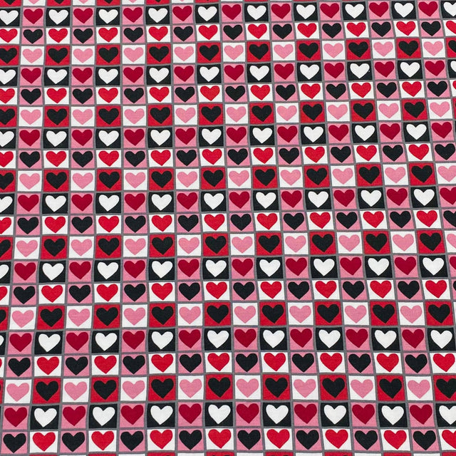 Pound A Metre 3 Metre Luxurious Soft Viscose Jersey - 55"-  (Heart)