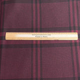 Pound A Metre 3 Metre Luxurious Soft Viscose Jersey - 55"- (Maroon Check)