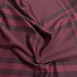 Pound A Metre 3 Metre Luxurious Soft Viscose Jersey - 55"- (Maroon Check)