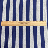 Pound A Metre 3 Metres 3 Metre Luxurious Soft Viscose Jersey - 55"-  (Navy & Grey)