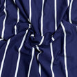 Pound A Metre 3 Metres 3 Metre Luxurious Soft Viscose Jersey - 55"- (Navy & White) (S1J)