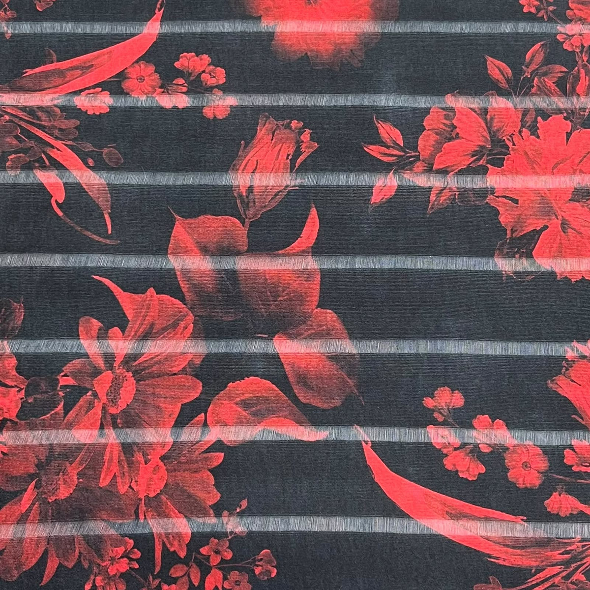 Pound A Metre 3 Metre Luxurious Soft Viscose Jersey - 55"- (Night Garden)