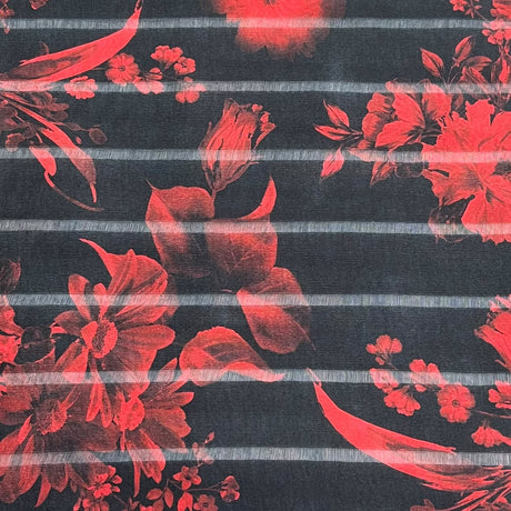 Pound A Metre 3 Metre Luxurious Soft Viscose Jersey - 55"- (Night Garden)
