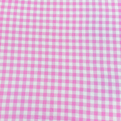 Pound A Metre 3 Metres 3 Metre Luxurious Soft Viscose Jersey - 55"- (Pink Checks)