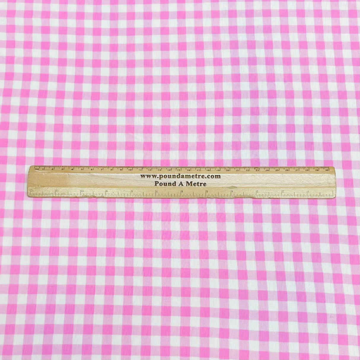 Pound A Metre 3 Metres 3 Metre Luxurious Soft Viscose Jersey - 55"- (Pink Checks)