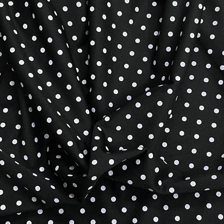 Pound A Metre 3 Metres 3 Metre Luxurious Soft Viscose Jersey - 55"-  (Polka)