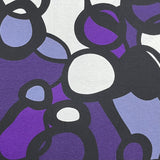 Pound A Metre 3 Metre Luxurious Soft Viscose Jersey - 55"- (Purple Circle)