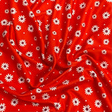 Pound A Metre 3 Metres 3 Metre Luxurious Soft Viscose Jersey - 55"- (Red Floral) (EOL)