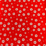 Pound A Metre 3 Metres 3 Metre Luxurious Soft Viscose Jersey - 55"- (Red Floral) (EOL)