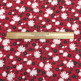 Pound A Metre 3 Metre Luxurious Soft Viscose Jersey - 55"- (Red Flower)