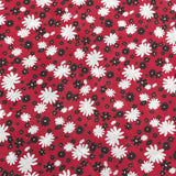 Pound A Metre 3 Metre Luxurious Soft Viscose Jersey - 55"- (Red Flower)