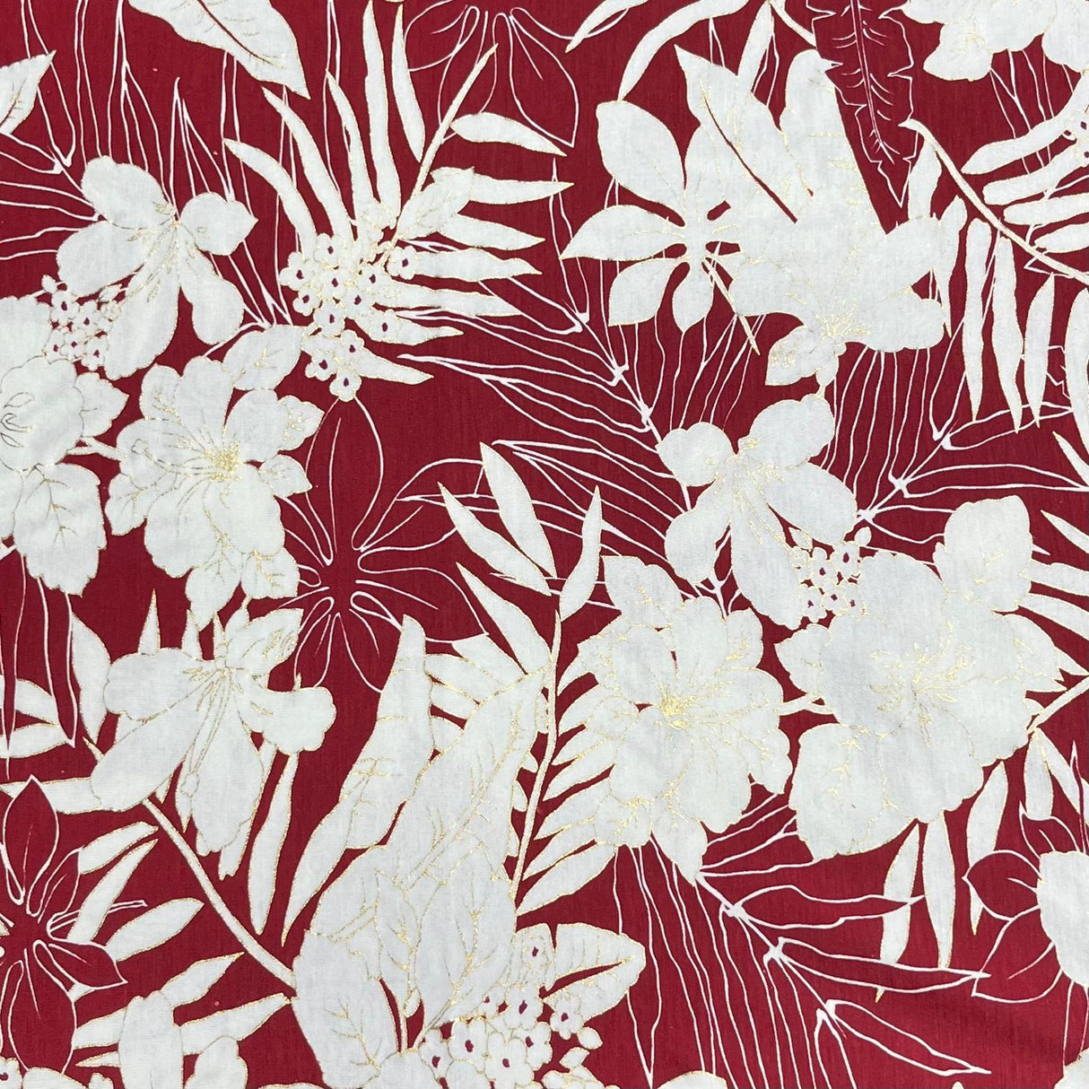 Pound A Metre 3 Metres 3 Metre Luxurious Soft Viscose Jersey - 55"- (Red Garden)