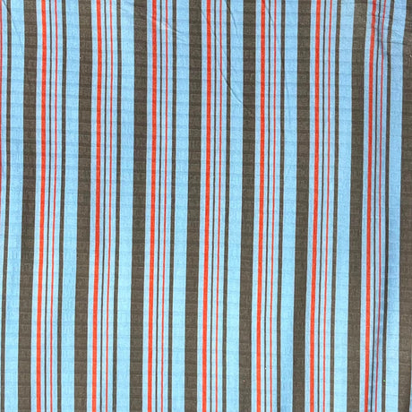 Pound A Metre 3 Metre Luxurious Soft Viscose Jersey - 55"- (Sky, Brown & Orange)